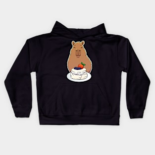 Capybara Pavlova Dessert Kids Hoodie